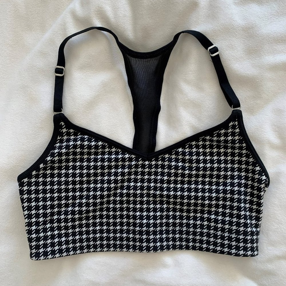 Victoria's Secret Sport VSX - Size S/P - Black White Racerback Sports Bra